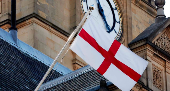 St George's flag on Wakefield council building
