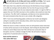 Off The Rails, May 2023: Step Up The Strikes!