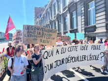 School cuts protest