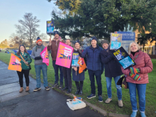 Picket line at Shrewsbury College