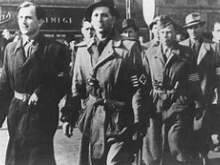 Fascist Arow Cross marching in Budapest