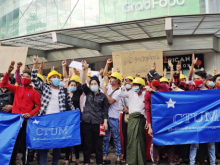 CTUM union protest, Myanmar