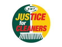RMT Justice for Tube Cleaners campaign logo