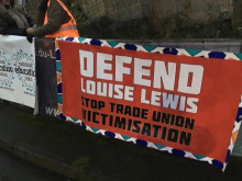 Defend Louise Lewis banner