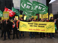Merseyrail workers picket against Driver Only Operation
