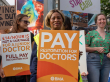 Picketing doctors