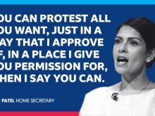 Priti Patel graphic