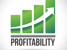Graph indicating "profitability"