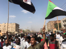 Protesters in Sudan