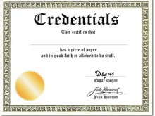 Credentials