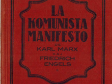 The first Esperanto edition of the Communist Manifesto
