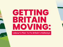 Poster for "Getting Britain Moving: Labour's Plan to Fix Britain's Railways"