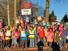 Notre Dame 6th Form College (Leeds) picket