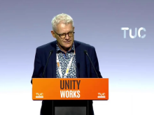 General secretary Paul Nowak speaks at TUC