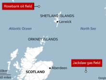 Rosebank and Jackdaw locations