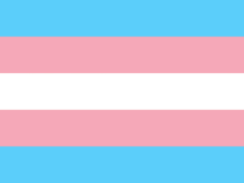 Horizontal stripes of light blue, pink, white, pink, light blue