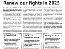 Tubeworker — January 2025: Renew our Fights!