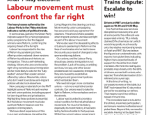 Tubeworker — June 2026: After 7 May elections, labour movement must fight the far right