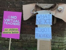 Star Academies Bacup picket signs