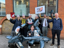 pension sharks protest
