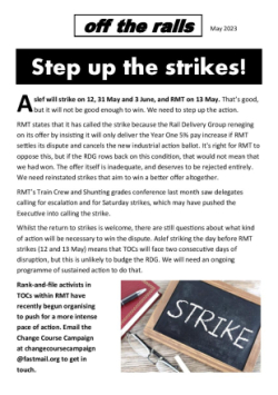 Off The Rails, May 2023: Step Up The Strikes!