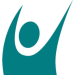 Stylized humanist symbol showing a simplified human figure with raised arms, rendered in teal. The abstract shape suggests a person celebrating, reaching upward, or expressing freedom and human potential.