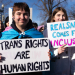 US trans rights protest